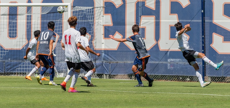 Makenna Pendleton (16) watches his shot head to the back of the net against Foothill.