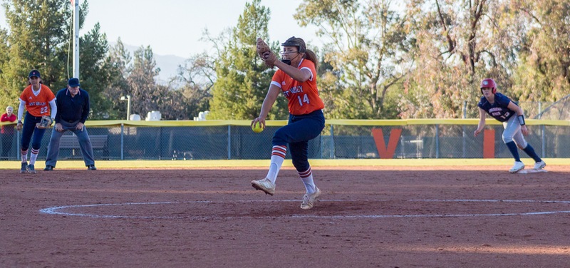 Alexis Palmon struck out five Gladiators in her 10-0 no-hitter Tuesday. (WVC Athletics file photo)